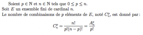 Combinaison probabilités